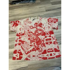 Fresh Laundry Size 5XL Japanese Red Dragon Tattoo Graphic Tee